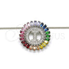 Rhodium Plated Pendant Necklace, Infinite Design, with Multicolor Cubic Zirconia, Polished, Rhodium Finish, 04.210.0013.3.20 (02 MM Thickness, 20 Inches Length)