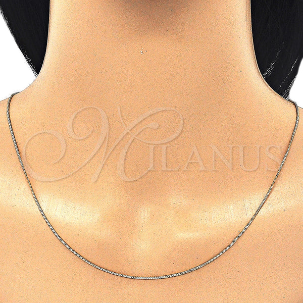 Gold Filled Necklace — Basic Necklace Box Design Polished 04. 01 MM — main product view — SKU 126536 | Oro Laminado collar — básico Necklace Box diseño pulido 04. 01 MM — SKU 126536