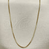 Oro Laminado Basic Necklace, Gold Filled Style Box Design, Polished, Golden Finish, 04.179.0012.18 (01 MM Thickness, 18 Inches Length)