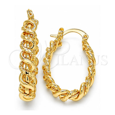 Oro Laminado Small Hoop, Gold Filled Style Polished, Golden Finish, 02.170.0246.25