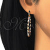 Oro Laminado Medium Hoop, Gold Filled Style Twist Design, Matte Finish, Tricolor, 02.170.0260.40