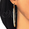 Gold Filled Hoop Earrings — Extra Large Hoop Diamond Cutting 02. — alternate product view — SKU 126626 | Oro Laminado aretes de aro — Extra Large Hoop Diamond Cutting 02. — SKU 126626