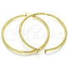 Oro Laminado Extra Large Hoop, Gold Filled Style Diamond Cutting Finish, Golden Finish, 02.170.0242.80