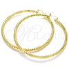 Gold Filled Hoop Earrings — Extra Large Hoop Diamond Cutting 02. — alternate product view — SKU 126626 | Oro Laminado aretes de aro — Extra Large Hoop Diamond Cutting 02. — SKU 126626