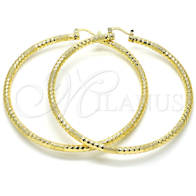 Gold Filled Hoop Earrings — Extra Large Hoop Diamond Cutting 02. for wholesale, main product view