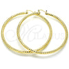 Oro Laminado Extra Large Hoop, Gold Filled Style Diamond Cutting Finish, Golden Finish, 02.170.0242.80