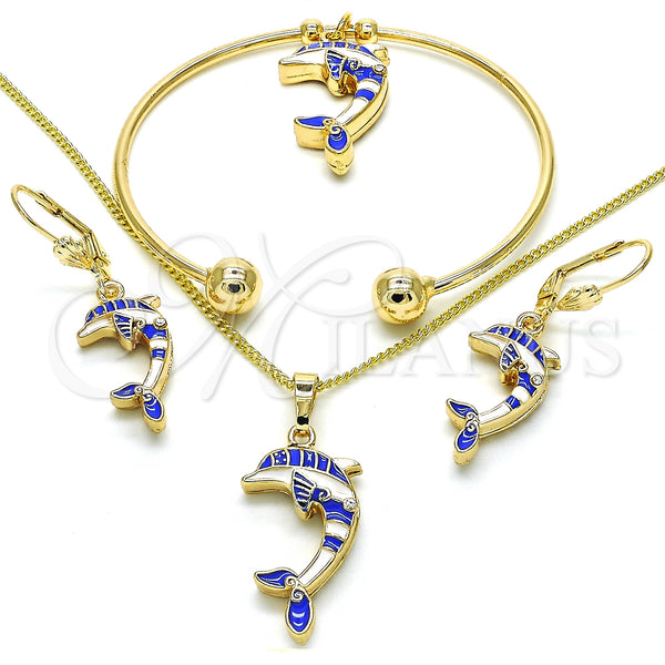 Gold Filled Ring — Necklace Bracelet Earring and Ring Dolphin Design with — main product view — SKU 126642 | Oro Laminado anillo — Necklace Bracelet Earring and Ring Dolphin diseño with — SKU 126642
