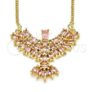 Gold Filled Necklace — Pendant Necklace Eagle Design with Rose Cubic Zirconia — main product view — SKU 126669 | Oro Laminado collar — Pendant Necklace Eagle diseño with Rose Cubic Zirconia — SKU 126669