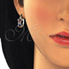 Oro Laminado Small Hoop, Gold Filled Style with Multicolor Cubic Zirconia, Polished, Golden Finish, 02.100.0074.4.15