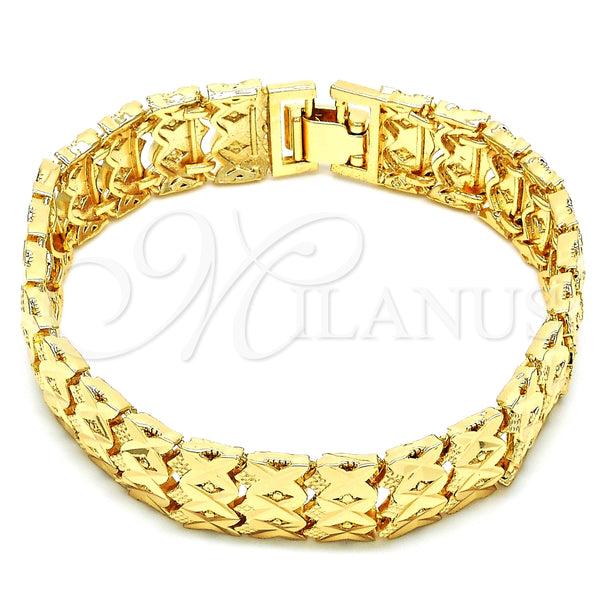 Gold Filled Bracelet — Fancy Bracelet Diamond Cutting 03. 13 MM Thickness — main product view — SKU 126695 | Oro Laminado brazalete — elegante Bracelet Diamond Cutting 03. 13 MM Thickness — SKU 126695