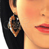 Oro Laminado Large Hoop, Gold Filled Style Nameplate and Bamboo Design, Polished, Golden Finish, 02.63.2675.50