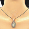 Oro Laminado Pendant Necklace, Gold Filled Style Guadalupe Design, Polished, Golden Finish, 04.106.0043.1.20 (02 MM Thickness, 20 Inches Length)