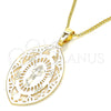 Oro Laminado Pendant Necklace, Gold Filled Style Divino NiÃ±o Design, Polished, Golden Finish, 04.106.0046.1.20 (02 MM Thickness, 20 Inches Length)