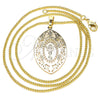 Oro Laminado Pendant Necklace, Gold Filled Style Divino NiÃ±o Design, Polished, Golden Finish, 04.106.0046.1.20 (02 MM Thickness, 20 Inches Length)