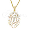 Oro Laminado Pendant Necklace, Gold Filled Style Divino NiÃ±o Design, Polished, Golden Finish, 04.106.0046.1.20 (02 MM Thickness, 20 Inches Length)