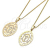 Oro Laminado Pendant Necklace, Gold Filled Style Divino NiÃ±o Design, Polished, Golden Finish, 04.106.0046.1.20 (02 MM Thickness, 20 Inches Length)