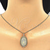 Oro Laminado Pendant Necklace, Gold Filled Style Guadalupe Design, Polished, Golden Finish, 04.106.0047.1.20 (02 MM Thickness, 20 Inches Length)