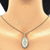 Oro Laminado Pendant Necklace, Gold Filled Style Guadalupe Design, Polished, Golden Finish, 04.106.0050.1.20 (02 MM Thickness, 20 Inches Length)