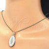 Oro Laminado Pendant Necklace, Gold Filled Style Guadalupe Design, Polished, Golden Finish, 04.106.0050.1.20 (02 MM Thickness, 20 Inches Length)