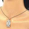 Oro Laminado Pendant Necklace, Gold Filled Style Guadalupe Design, Polished, Tricolor, 04.106.0055.20 (02 MM Thickness, 20 Inches Length)
