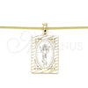 Oro Laminado Pendant Necklace, Gold Filled Style Divino NiÃ±o Design, Polished, Golden Finish, 04.106.0056.1.20 (02 MM Thickness, 20 Inches Length)