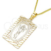 Oro Laminado Pendant Necklace, Gold Filled Style Divino NiÃ±o Design, Polished, Golden Finish, 04.106.0056.1.20 (02 MM Thickness, 20 Inches Length)