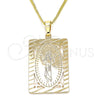 Oro Laminado Pendant Necklace, Gold Filled Style Divino NiÃ±o Design, Polished, Golden Finish, 04.106.0056.1.20 (02 MM Thickness, 20 Inches Length)