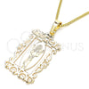Oro Laminado Pendant Necklace, Gold Filled Style Divino NiÃ±o Design, Polished, Golden Finish, 04.106.0059.1.20 (02 MM Thickness, 20 Inches Length)