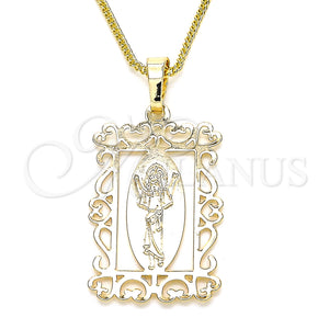 Gold Filled Necklace — Pendant Necklace Divino NiÃ±o Design Polished 04. 02 — main product view — SKU 126721 | Oro Laminado collar — Pendant Necklace Divino NiÃ±o diseño pulido 04. 02 — SKU 126721