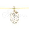 Oro Laminado Pendant Necklace, Gold Filled Style Divino NiÃ±o Design, Polished, Golden Finish, 04.106.0053.1.20 (02 MM Thickness, 20 Inches Length)
