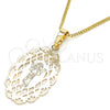 Oro Laminado Pendant Necklace, Gold Filled Style Divino NiÃ±o Design, Polished, Golden Finish, 04.106.0053.1.20 (02 MM Thickness, 20 Inches Length)