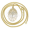 Oro Laminado Pendant Necklace, Gold Filled Style Divino NiÃ±o Design, Polished, Golden Finish, 04.106.0053.1.20 (02 MM Thickness, 20 Inches Length)