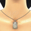 Oro Laminado Pendant Necklace, Gold Filled Style Guadalupe Design, Polished, Golden Finish, 04.106.0054.1.20 (02 MM Thickness, 20 Inches Length)