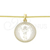 Oro Laminado Pendant Necklace, Gold Filled Style Divino NiÃ±o Design, Polished, Golden Finish, 04.106.0063.1.20 (02 MM Thickness, 20 Inches Length)
