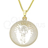 Oro Laminado Pendant Necklace, Gold Filled Style Divino NiÃ±o Design, Polished, Golden Finish, 04.106.0063.1.20 (02 MM Thickness, 20 Inches Length)