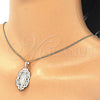 Oro Laminado Pendant Necklace, Gold Filled Style Guadalupe Design, Polished, Golden Finish, 04.106.0065.1.20 (02 MM Thickness, 20 Inches Length)