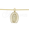 Oro Laminado Pendant Necklace, Gold Filled Style Divino NiÃ±o Design, Polished, Golden Finish, 04.106.0044.1.20 (02 MM Thickness, 20 Inches Length)