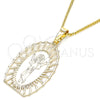 Oro Laminado Pendant Necklace, Gold Filled Style Divino NiÃ±o Design, Polished, Golden Finish, 04.106.0044.1.20 (02 MM Thickness, 20 Inches Length)