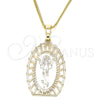 Oro Laminado Pendant Necklace, Gold Filled Style Divino NiÃ±o Design, Polished, Golden Finish, 04.106.0044.1.20 (02 MM Thickness, 20 Inches Length)