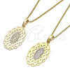 Oro Laminado Pendant Necklace, Gold Filled Style Guadalupe Design, Polished, Golden Finish, 04.106.0052.1.20 (02 MM Thickness, 20 Inches Length)