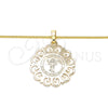 Oro Laminado Pendant Necklace, Gold Filled Style Divino NiÃ±o Design, Polished, Golden Finish, 04.106.0061.1.20 (02 MM Thickness, 20 Inches Length)
