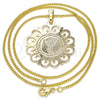 Oro Laminado Pendant Necklace, Gold Filled Style Divino NiÃ±o Design, Polished, Golden Finish, 04.106.0061.1.20 (02 MM Thickness, 20 Inches Length)
