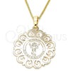 Oro Laminado Pendant Necklace, Gold Filled Style Divino NiÃ±o Design, Polished, Golden Finish, 04.106.0061.1.20 (02 MM Thickness, 20 Inches Length)