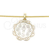 Oro Laminado Pendant Necklace, Gold Filled Style Divino NiÃ±o Design, Polished, Golden Finish, 04.106.0049.1.20 (02 MM Thickness, 20 Inches Length)