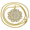 Oro Laminado Pendant Necklace, Gold Filled Style Divino NiÃ±o Design, Polished, Golden Finish, 04.106.0049.1.20 (02 MM Thickness, 20 Inches Length)
