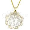 Oro Laminado Pendant Necklace, Gold Filled Style Divino NiÃ±o Design, Polished, Golden Finish, 04.106.0049.1.20 (02 MM Thickness, 20 Inches Length)