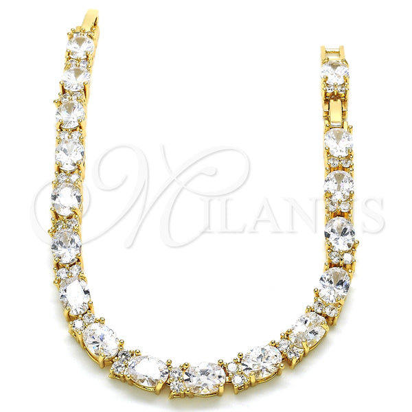 Gold Filled Bracelet — Tennis Bracelet with White Cubic Zirconia Polished 03. — alternate product view — SKU 126785 | Oro Laminado brazalete — Tennis Bracelet with blanco Cubic Zirconia pulido 03. — SKU 126785