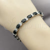 Rhodium Gold Filled Tennis Bracelet, with Black and White Cubic Zirconia, Polished, Rhodium Finish, 03.206.0004.12.07 (06 MM Thickness, 7 Inches Length)