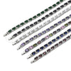 Rhodium Gold Filled Tennis Bracelet, with Black and White Cubic Zirconia, Polished, Rhodium Finish, 03.206.0004.12.07 (06 MM Thickness, 7 Inches Length)