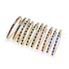 Oro Laminado Small Hoop, Gold Filled Style with Sapphire Blue and White Crystal, Polished, Golden Finish, 02.100.0082.2.15